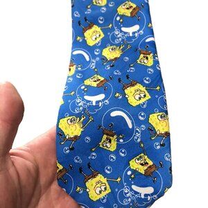 SpongeBob SquarePants Neck Tie Nickelodeon 2002 Y2K Bubbles Novelty Vintage
